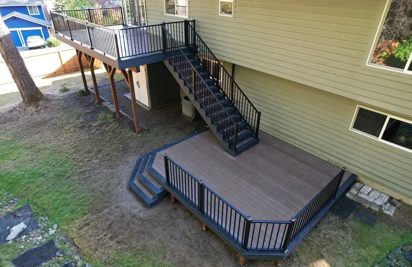 Finished composite deck by Prime Home Improvements